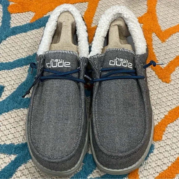 Hey Dude Shoes Hey Dude Mens Wally Herringbone Chocolate